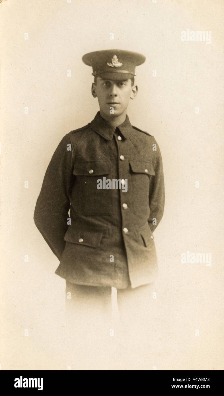 Edward Byfield - a young first world war one soldier who survived the war Stock Photo