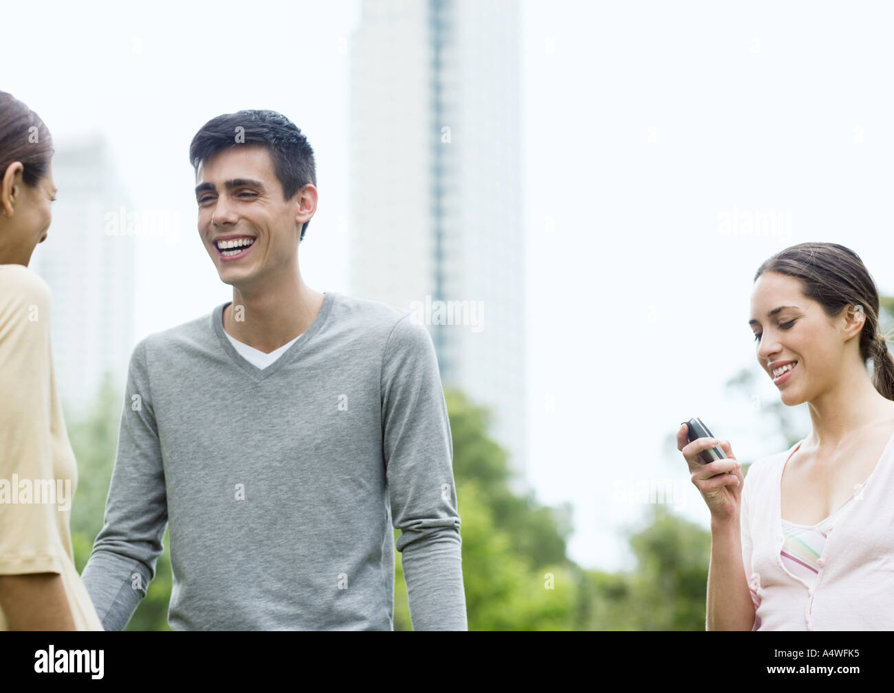 Two young women in park hi-res stock photography and images - Alamy