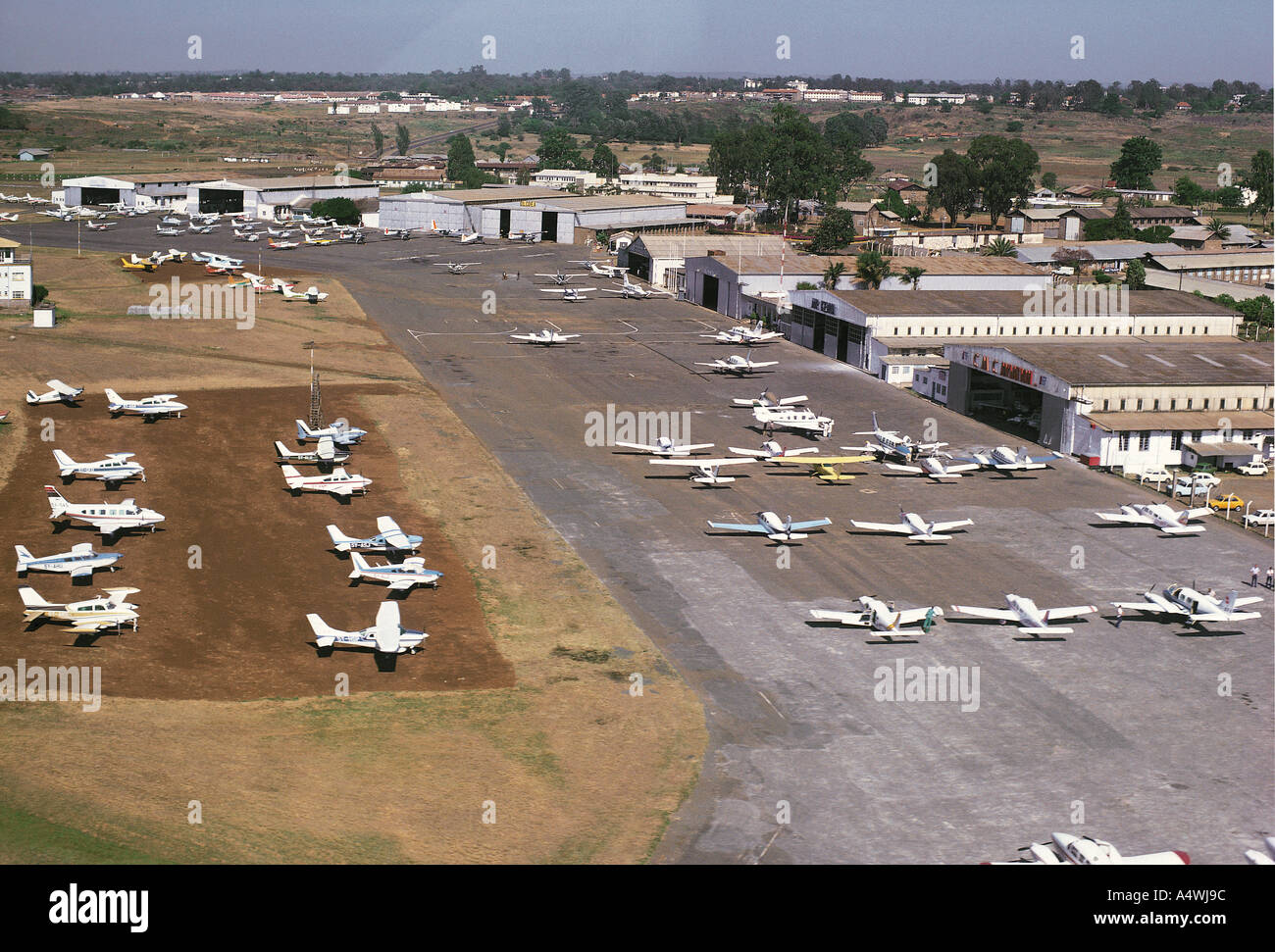 Aerial view of Wilson Airport Nairobi Kenya East Africa There are many