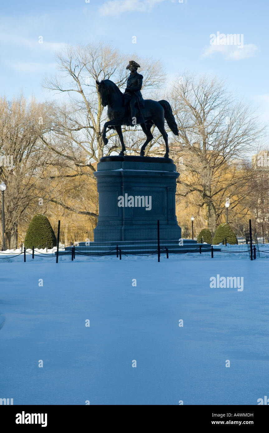 Washington statue in Boston's Public Garden Stock Photo Alamy