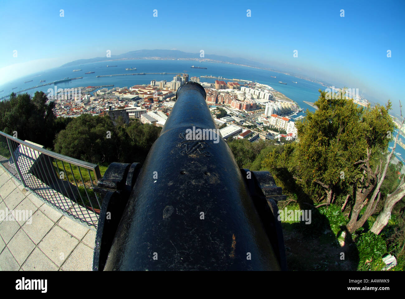 gibraltar gib spain spanish british colony travel tourism the rock the city of gibraltar colour color europe european eec eu med Stock Photo