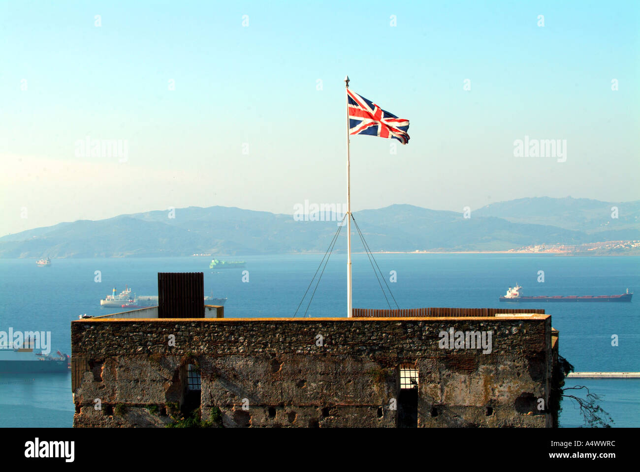 city of gibraltar the rock urban view from upper rock fort fortress