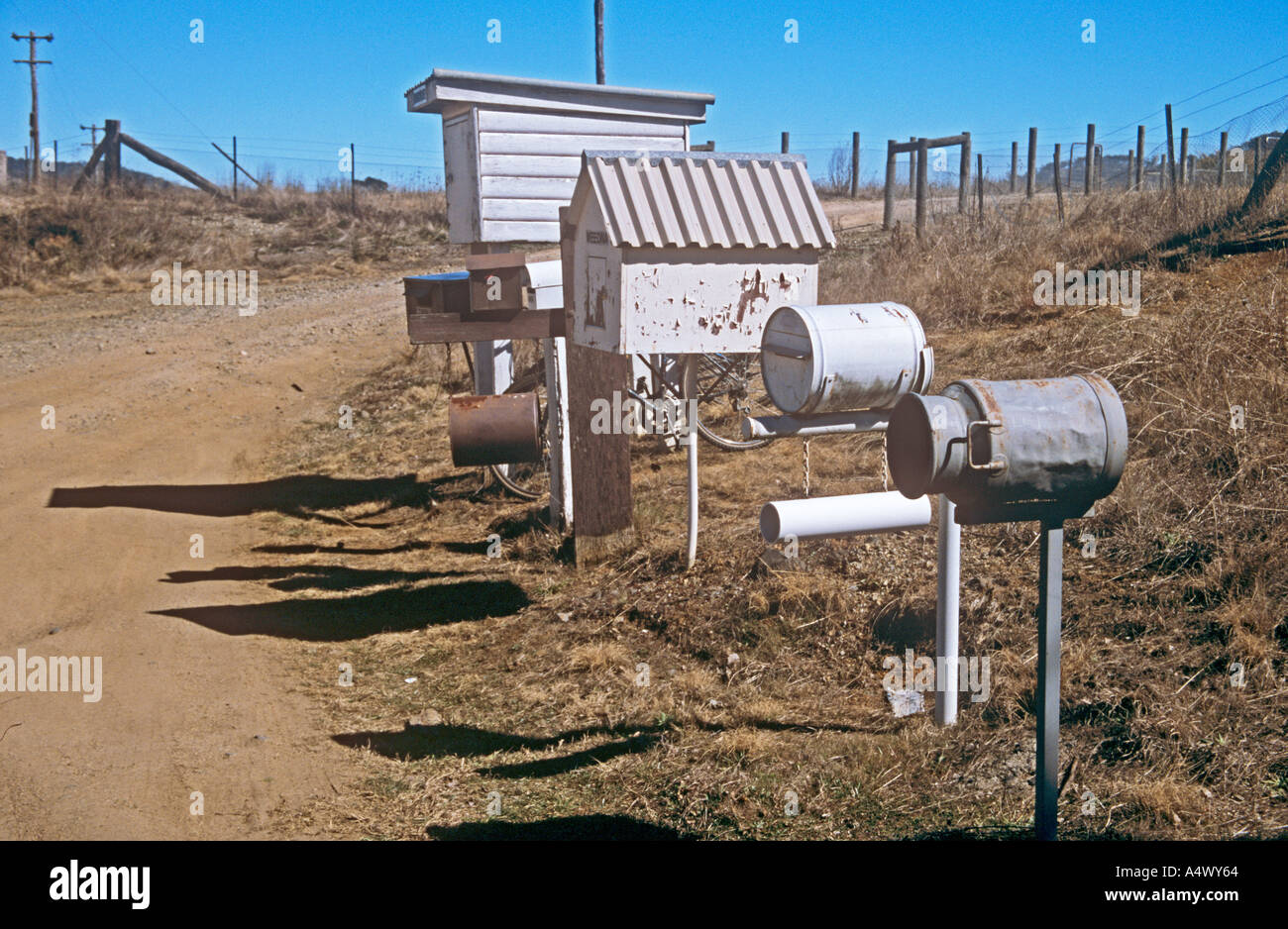 Australian Outback mailboxes Stock Photo Alamy