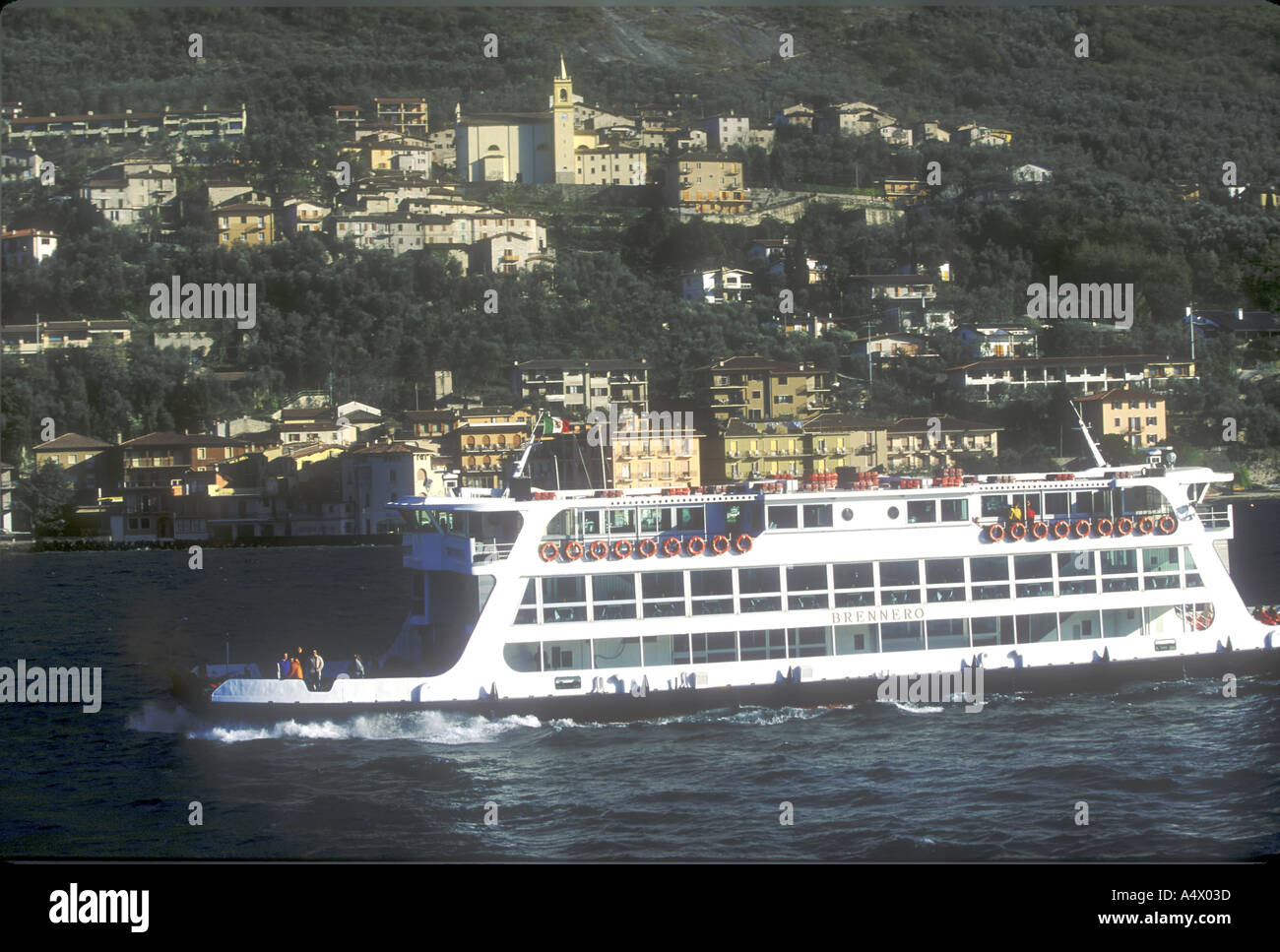 Travelling on the Garda lake Stock Photo