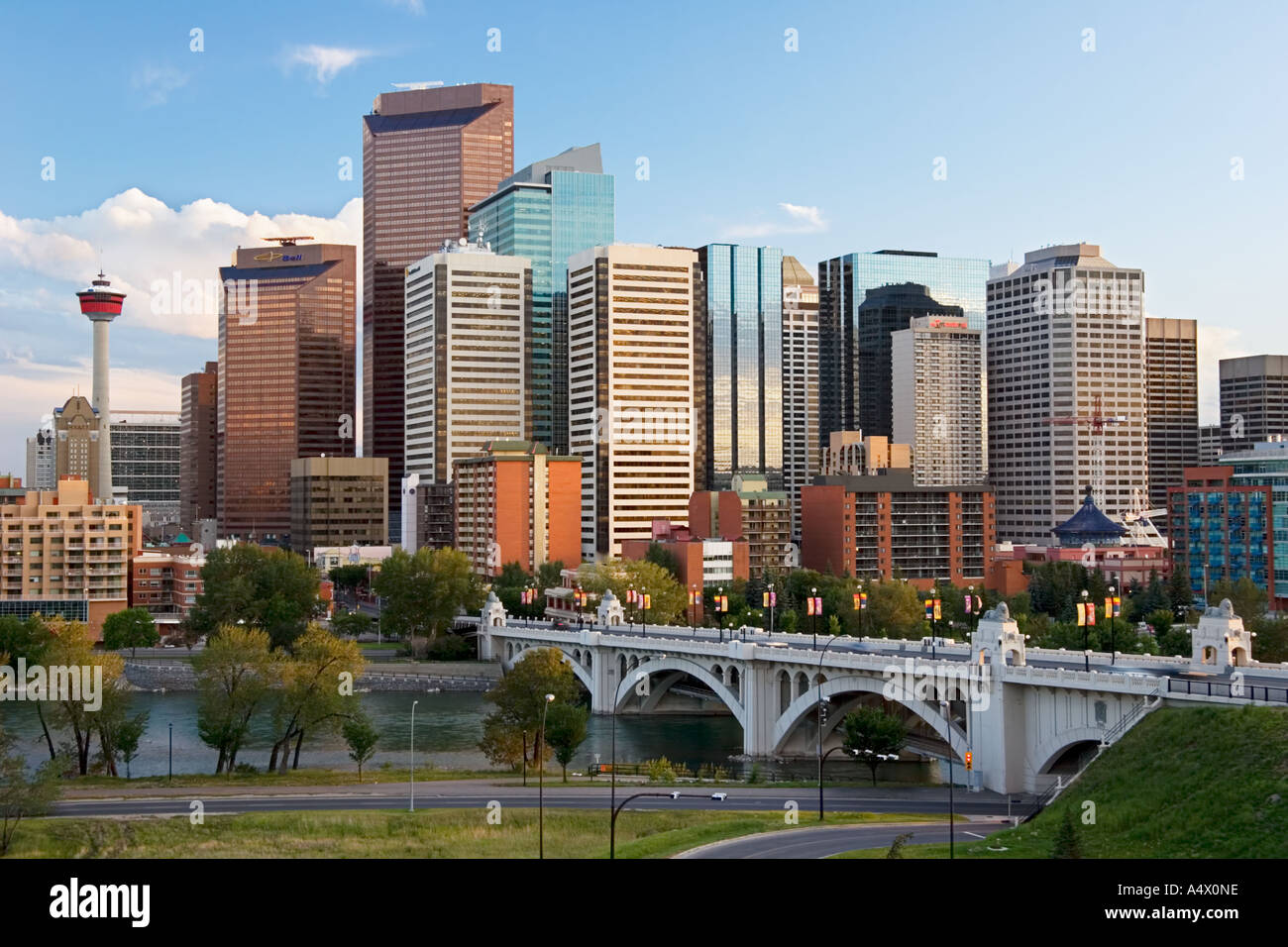 Centre Street Bridge, Calgary Tower, Bow River, Downtown, Calgary