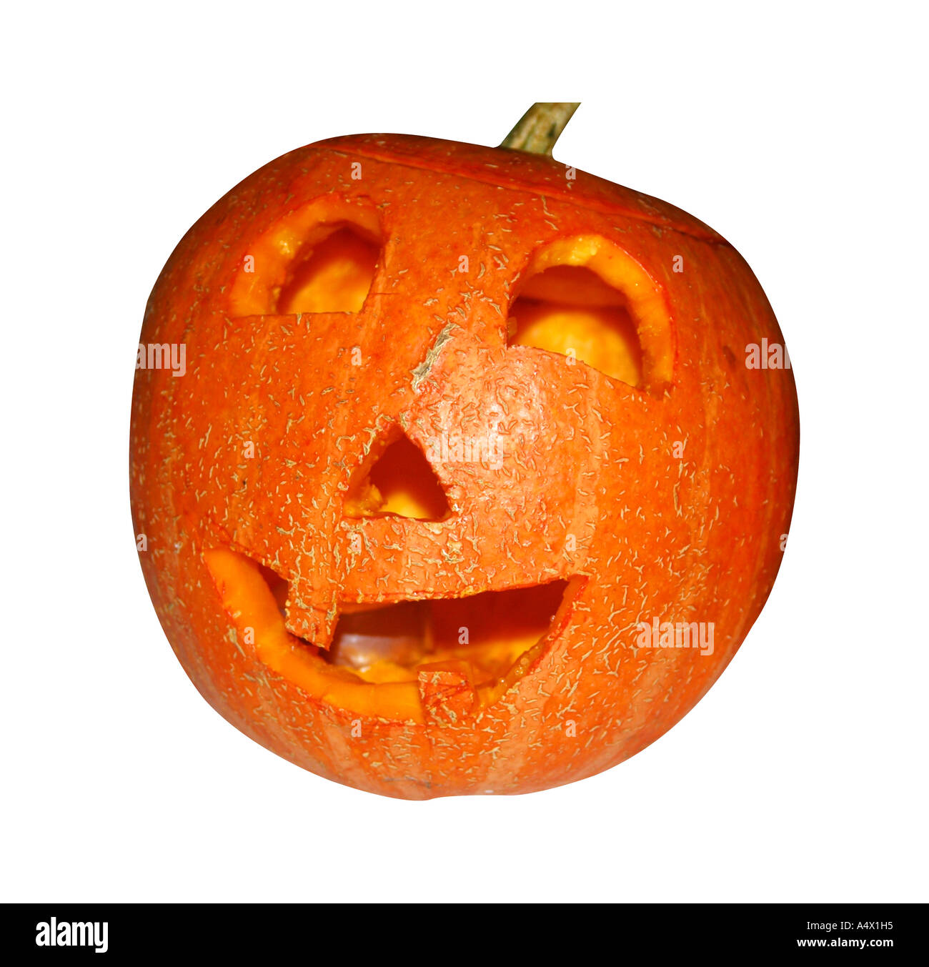 Halloween pumpkin on white Stock Photo