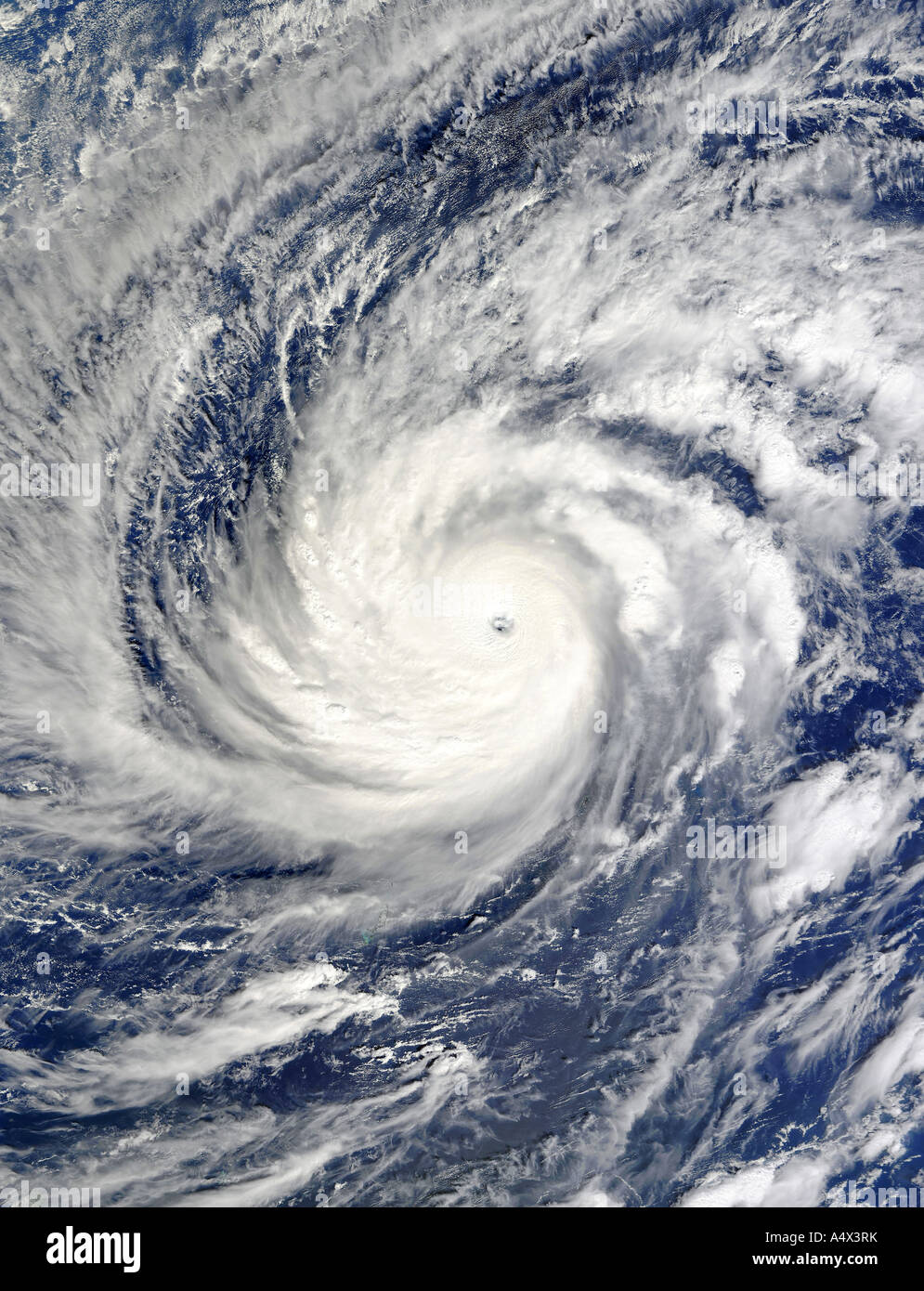 Sprawled across the western Pacific Ocean west of the Philippines Super Typhoon Lupit Category 5 Stock Photo