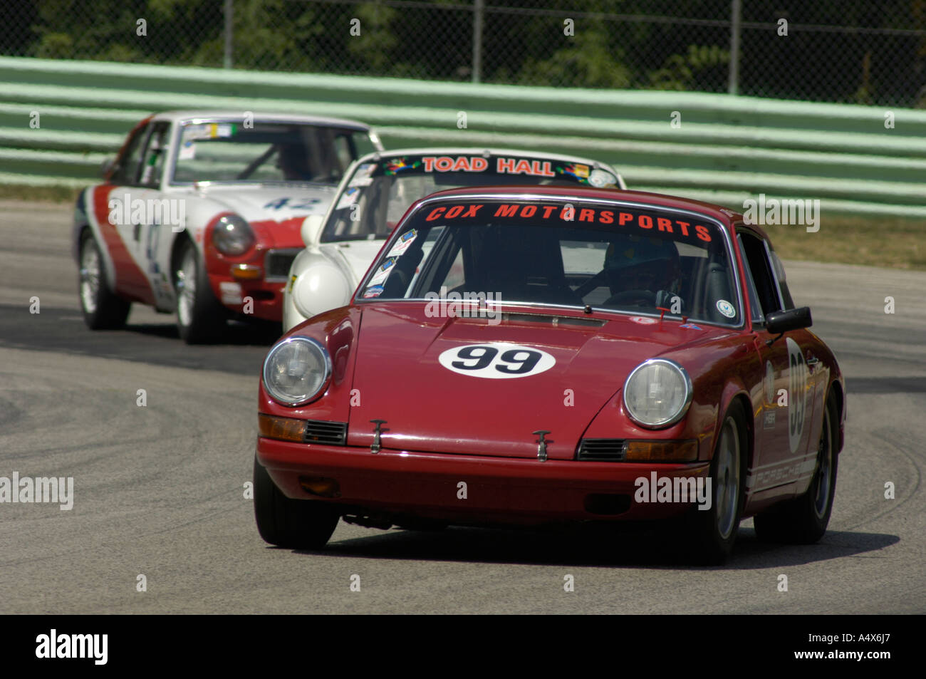 Rich Banks races his 1967 Porsche 911S at the 2005 Brian Redman International Challenge at Road America Stock Photo