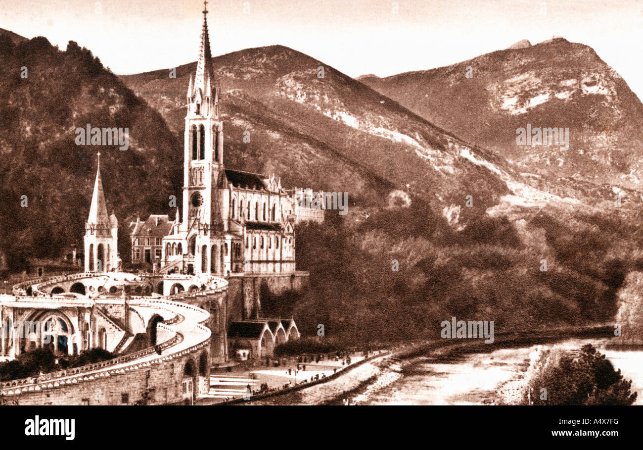Lourdes Departement Hautes-Pyrénées France about 1930 Stock Photo - Alamy