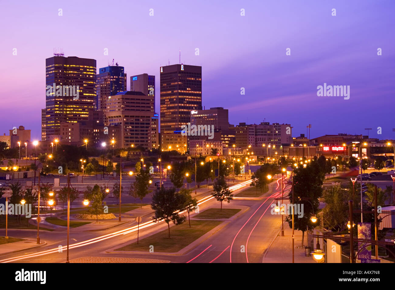 Winnipeg skyline at night hi-res stock photography and images - Alamy