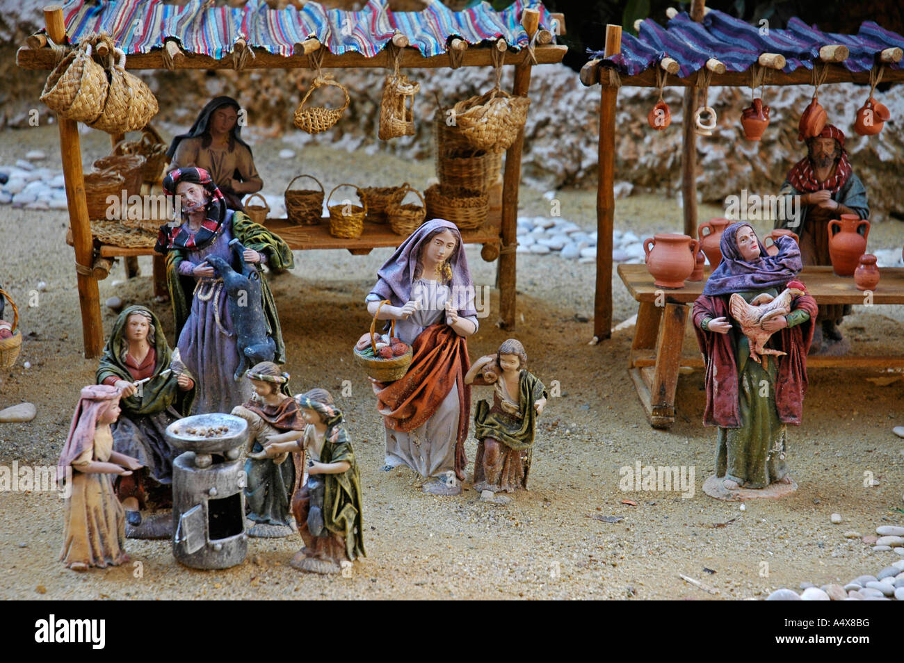 Nativity scene, Javea, Xabia, Costa Blanca, Spain Stock Photo Alamy