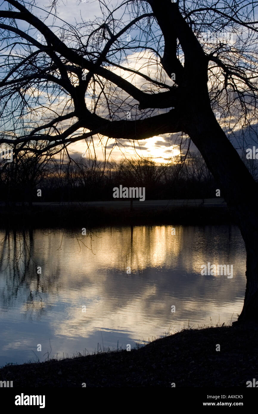 Sunset clouds hanging over lake hi-res stock photography and images - Alamy