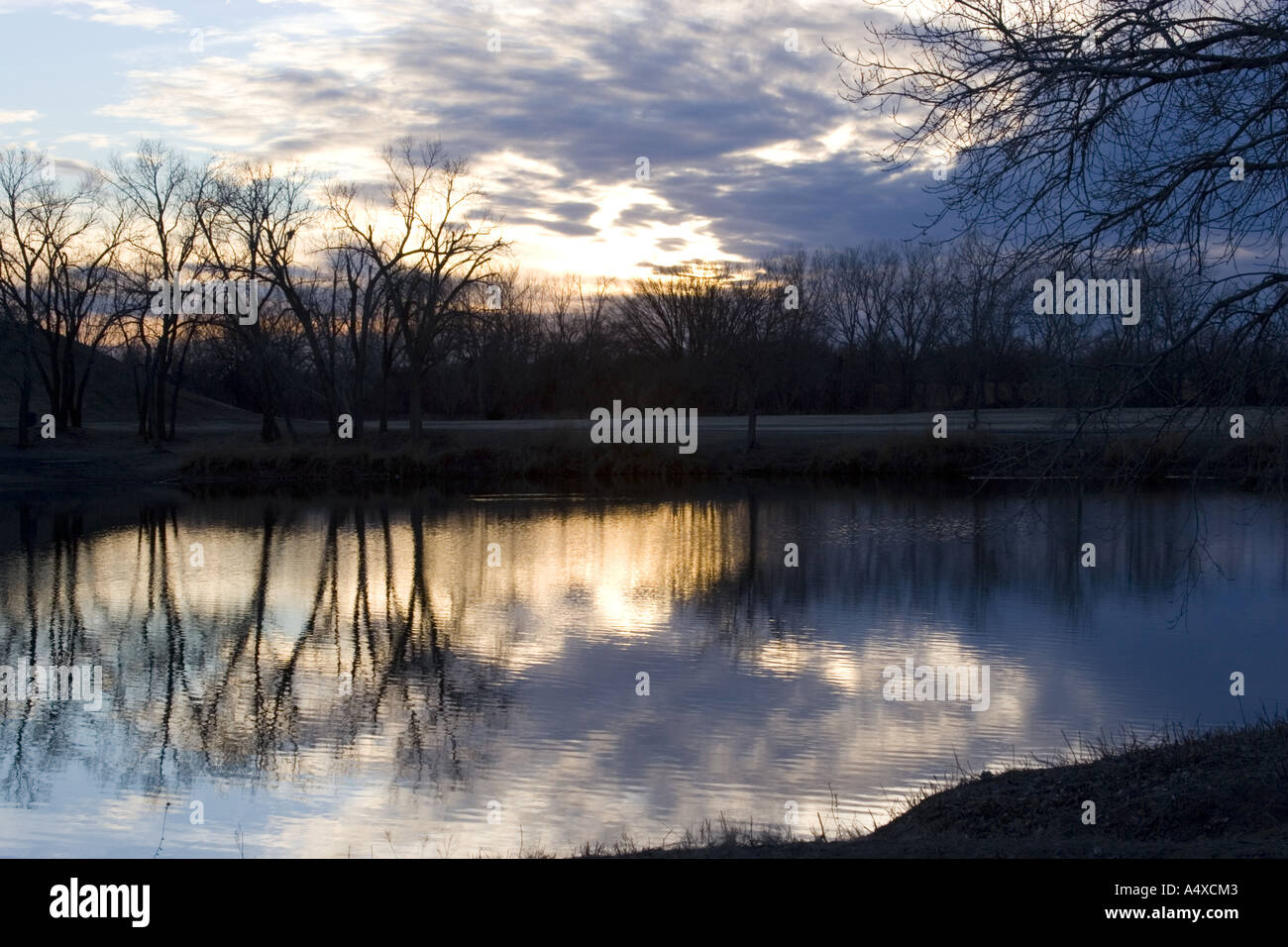 Sunset clouds hanging over lake hi-res stock photography and images - Alamy