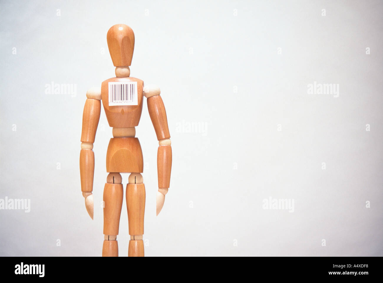 Mannequin with barcode on chest Stock Photo