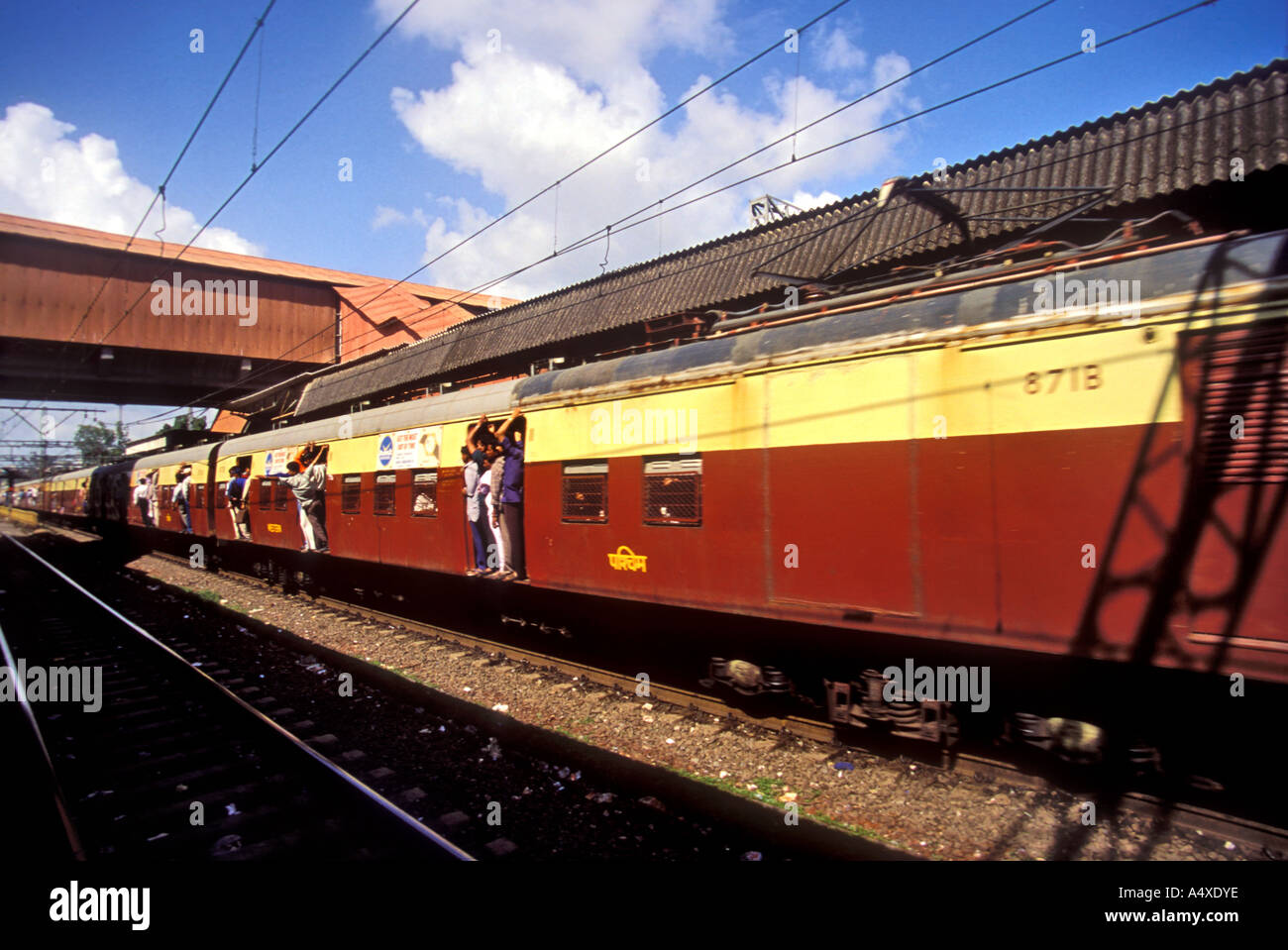 Local train Mumbai Stock Photo