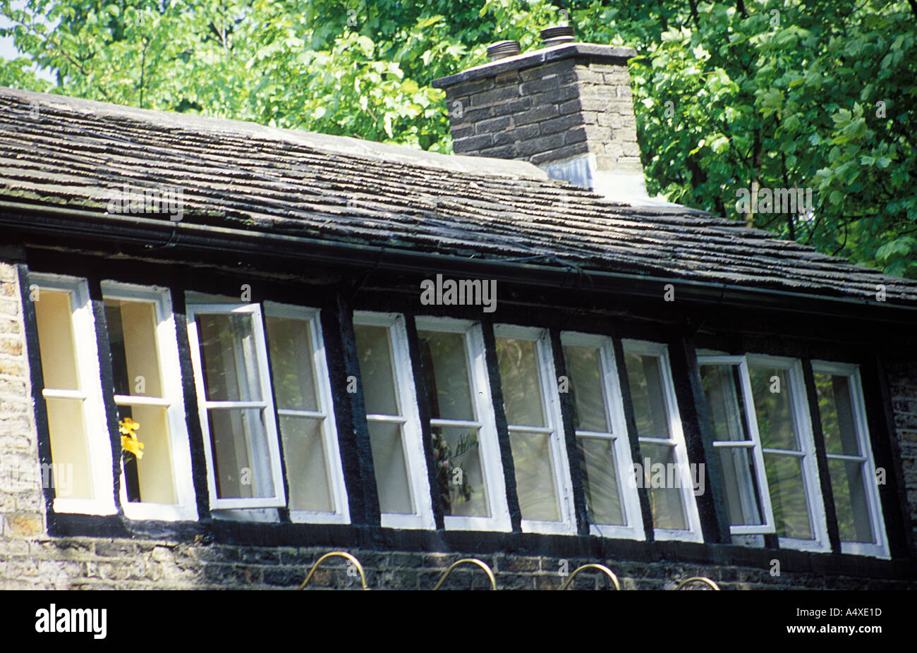 Typical Northern Weavers cottages Delph near Oldham Lancashire UK Stock