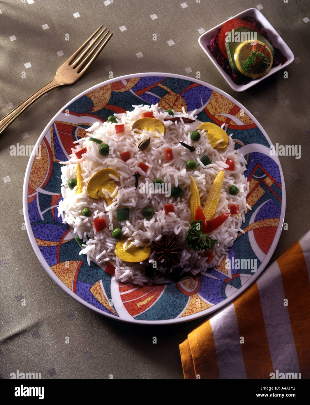 Vegetarian Biryani rice Stock Photo - Alamy