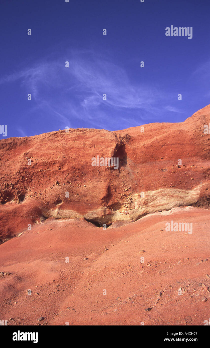Sandstone clift Almagreira beach Peniche Portugal Stock Photo
