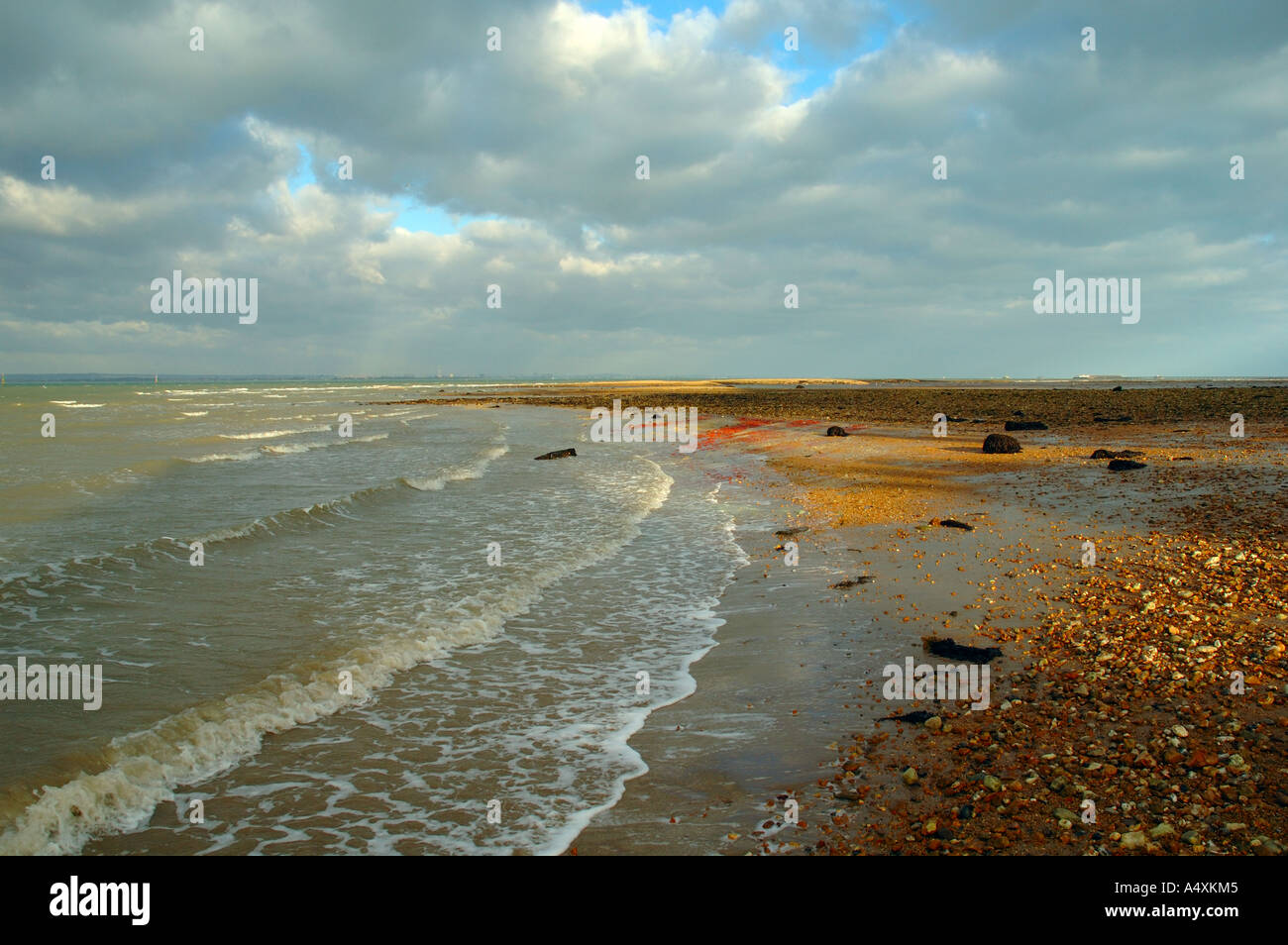 Storm, Wootton Creek, Beach, Isle of Wight, England, UK, GB. Stock Photo
