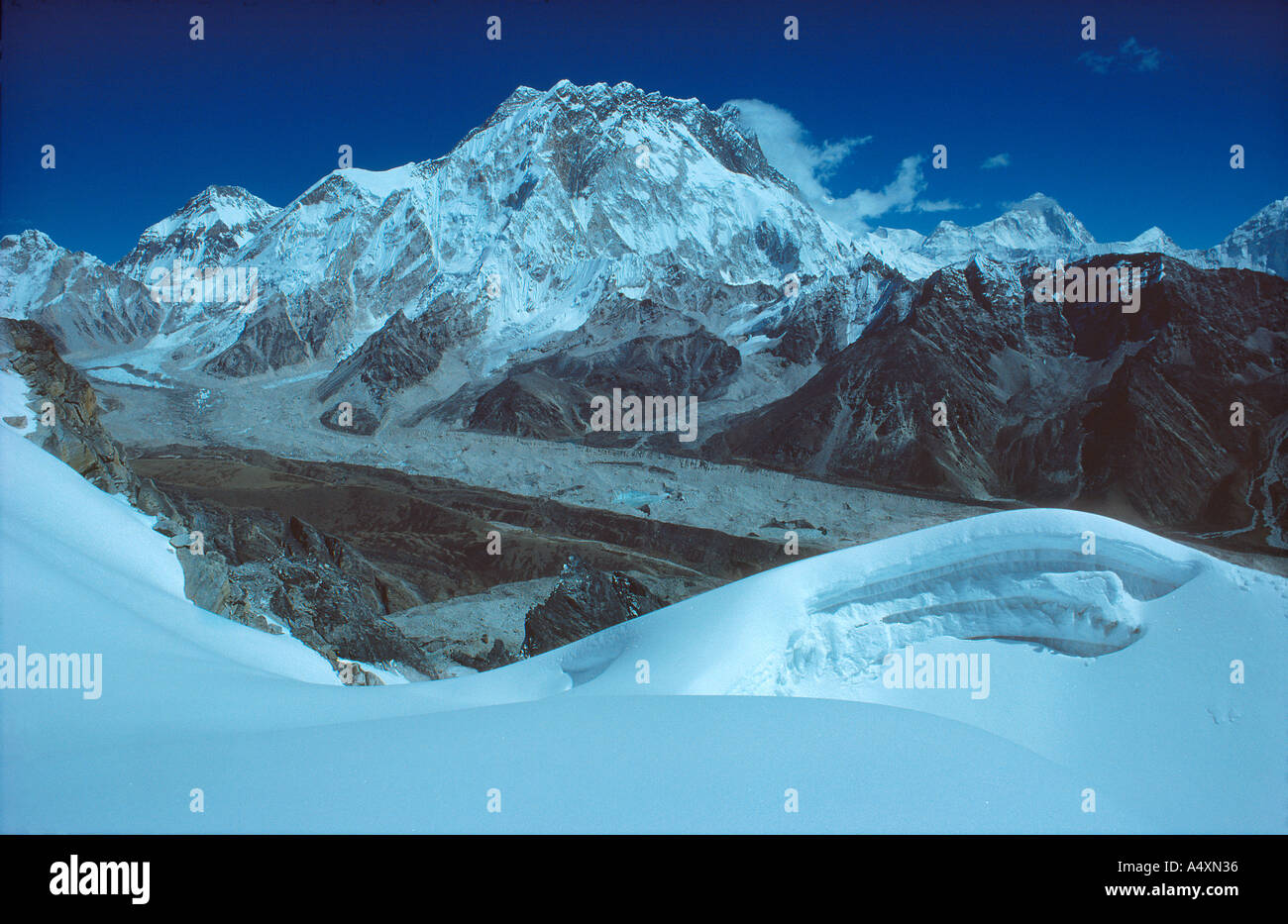 The Everest group seen from the south east ridge of Lopuche Peak Nepal