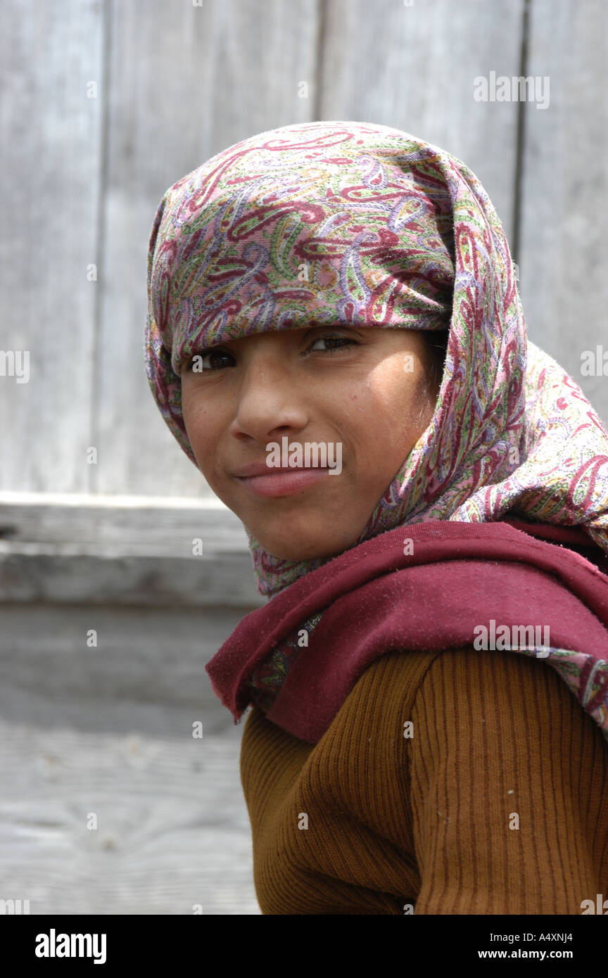 Kashmiri girl smiling Stock Photo