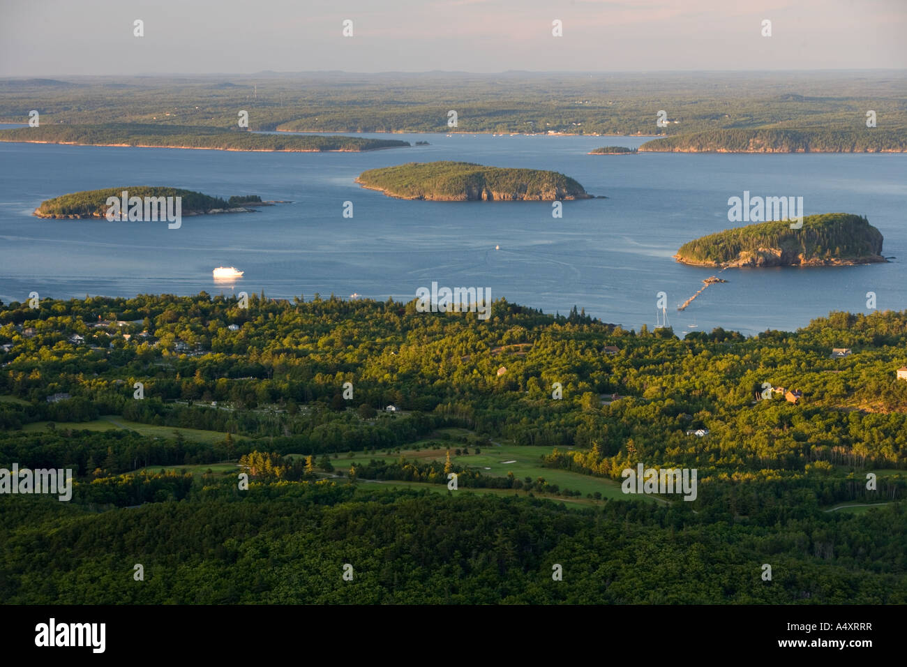 The view of Frenchman Bay from Cadillac Mountain in Maine s Acadia National Park Mount Desert