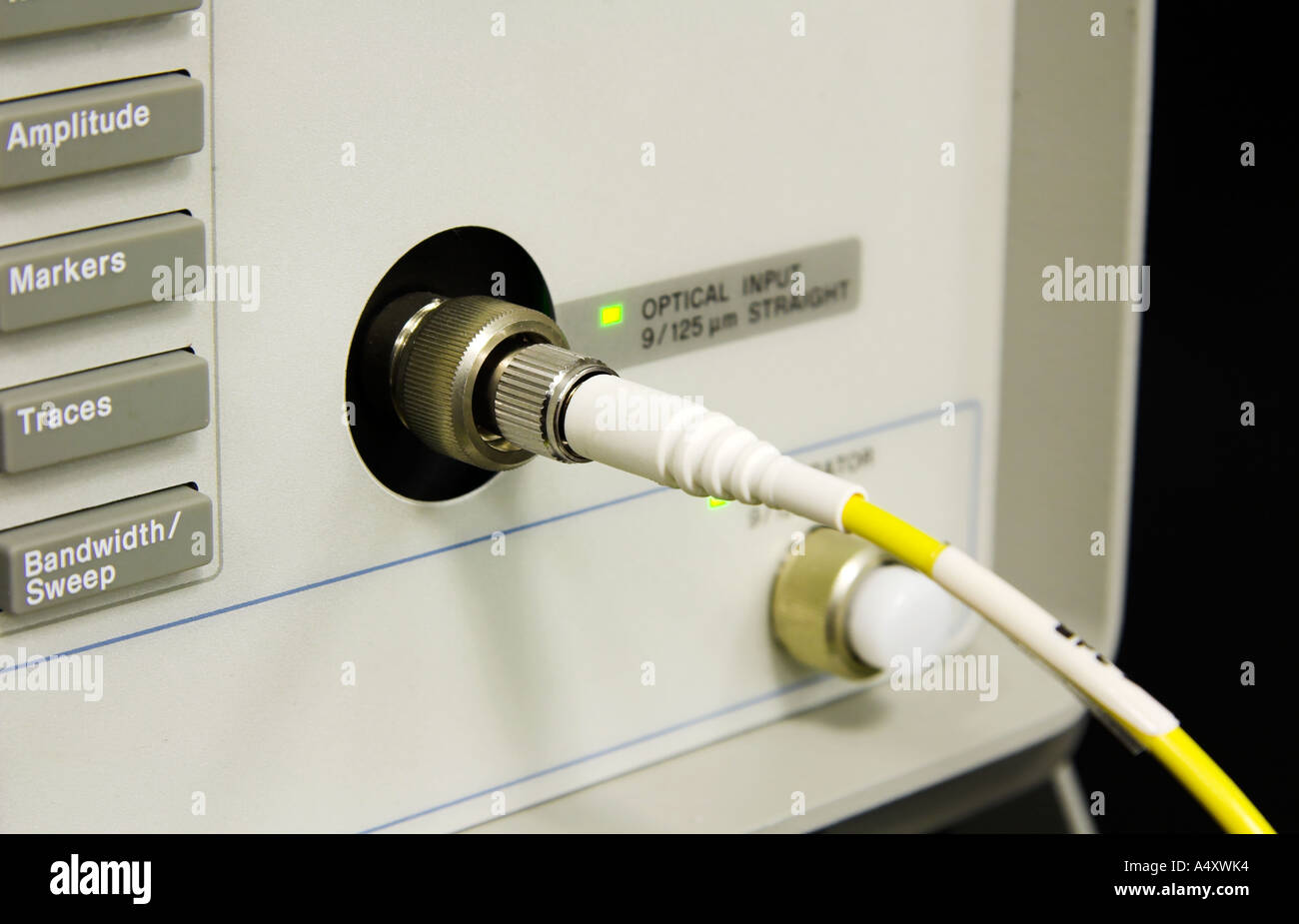 A modern optical spectrum analyzer is used as a diagnostic tool in