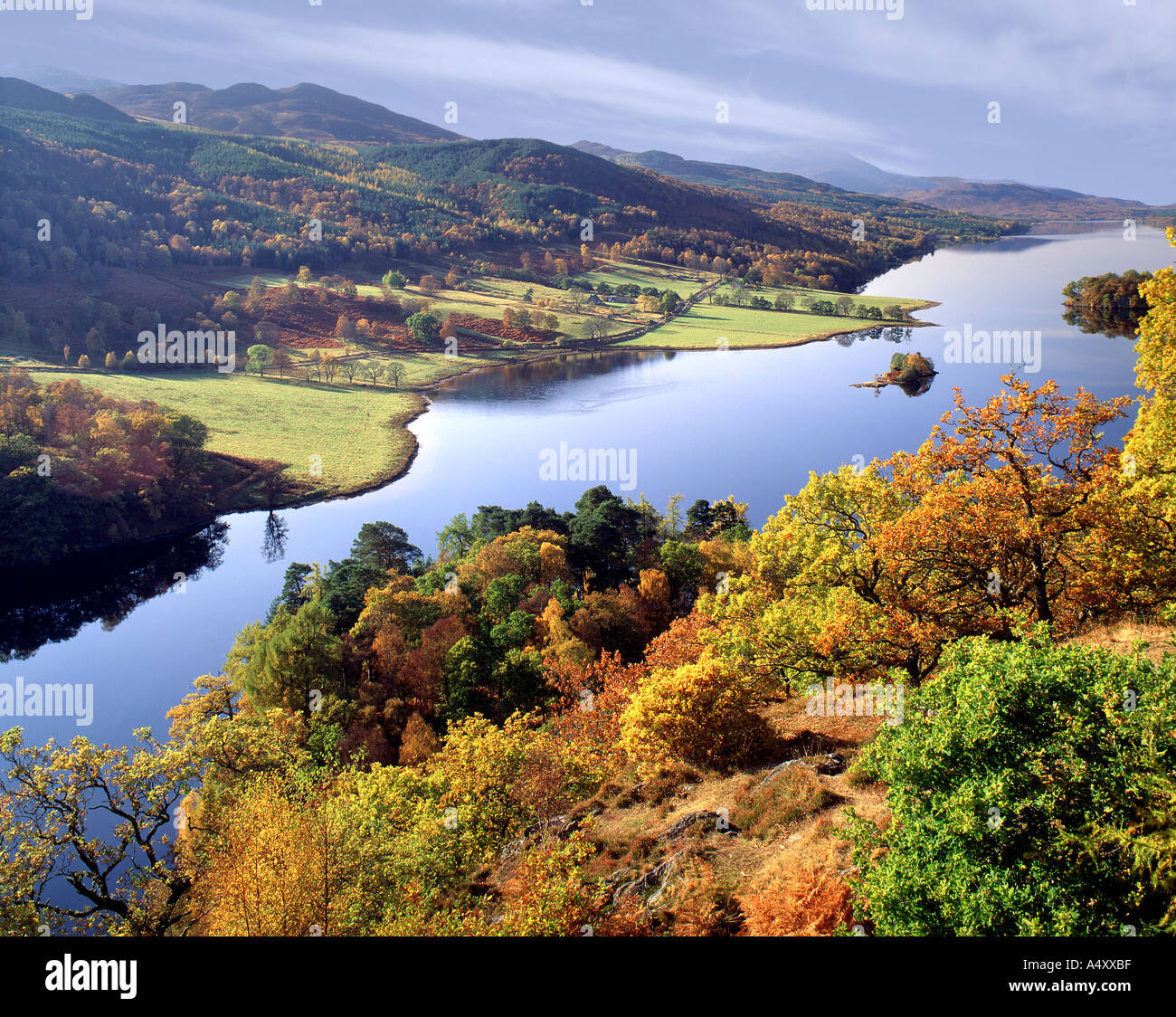 GB - SCOTLAND: Loch Tummel seen from Queens View in Tayside Stock Photo