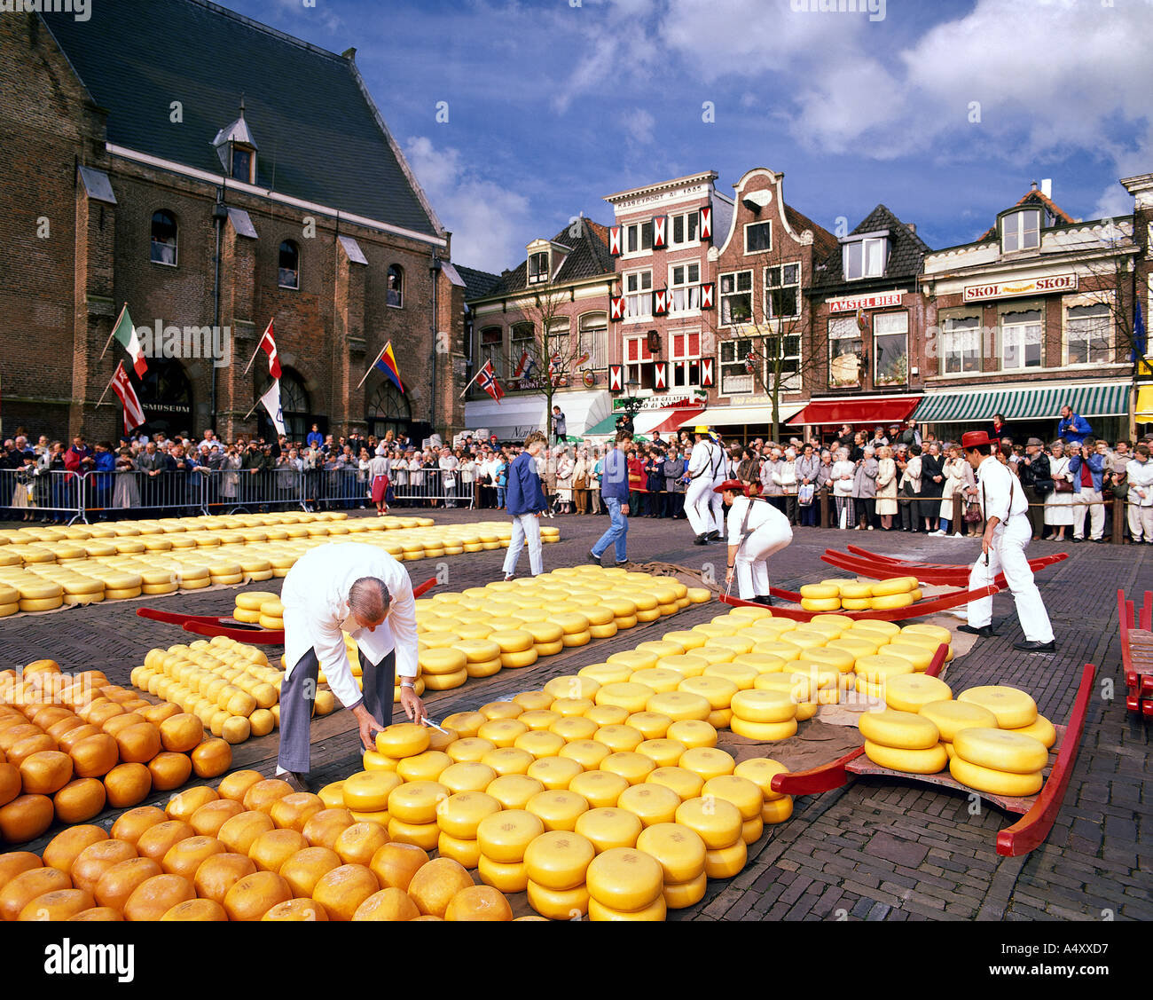 NL - NOORD HOLLAND: The Cheese Market at Alkmaar Stock Photo