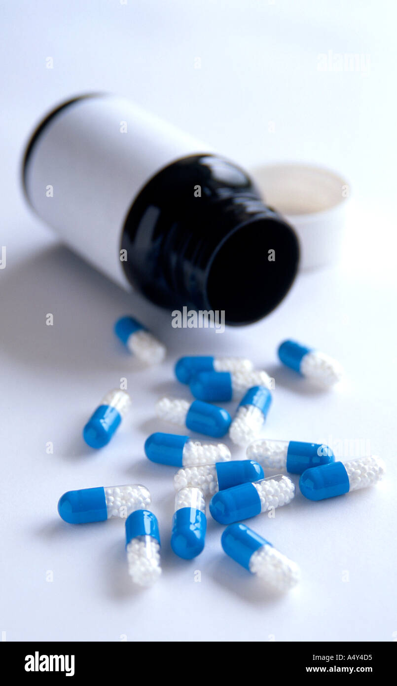 Loose Tablets and Medicine Bottle Stock Photo Alamy