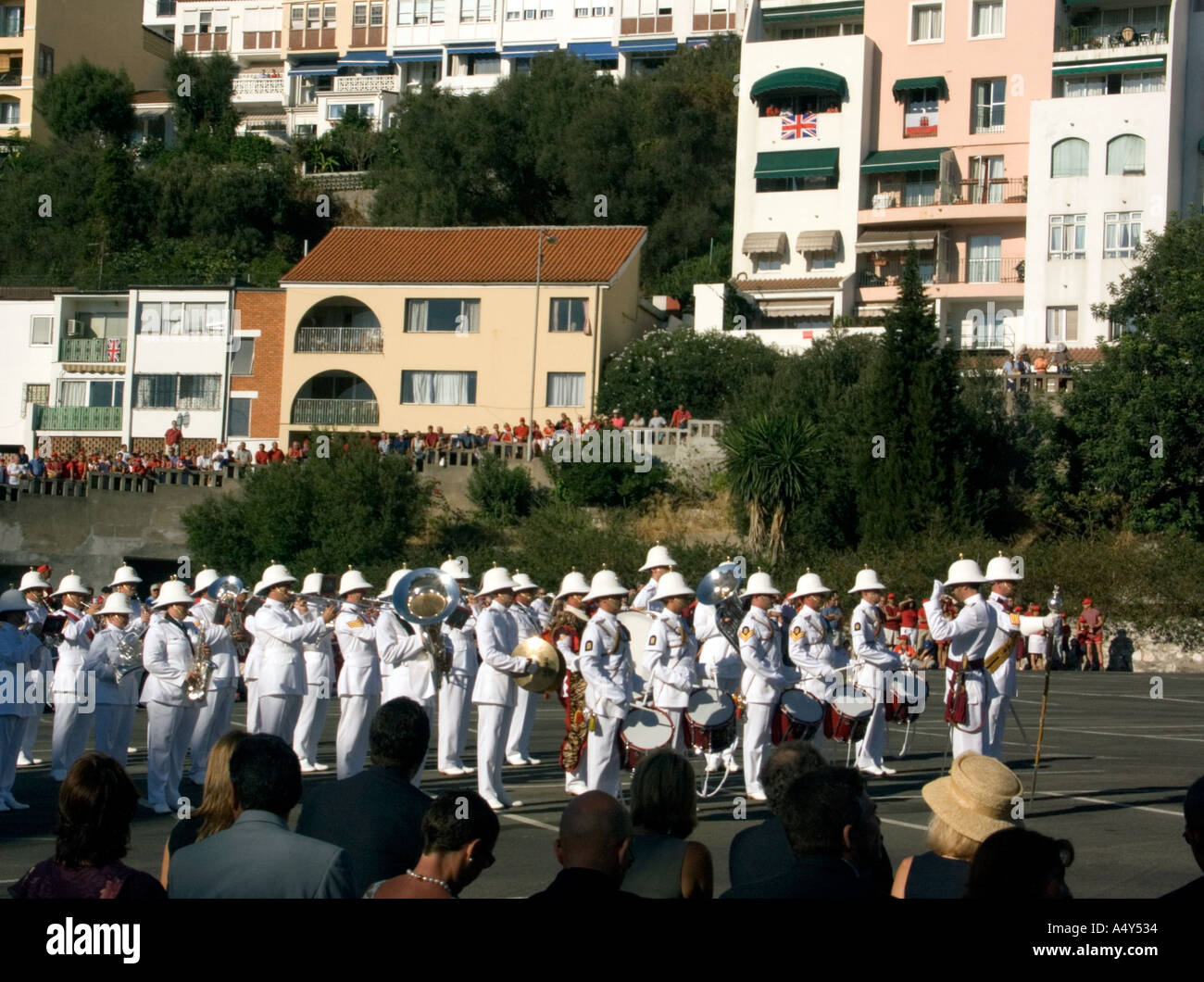 Sailors on parade during the Honorary Freedom of the City of Gibraltar