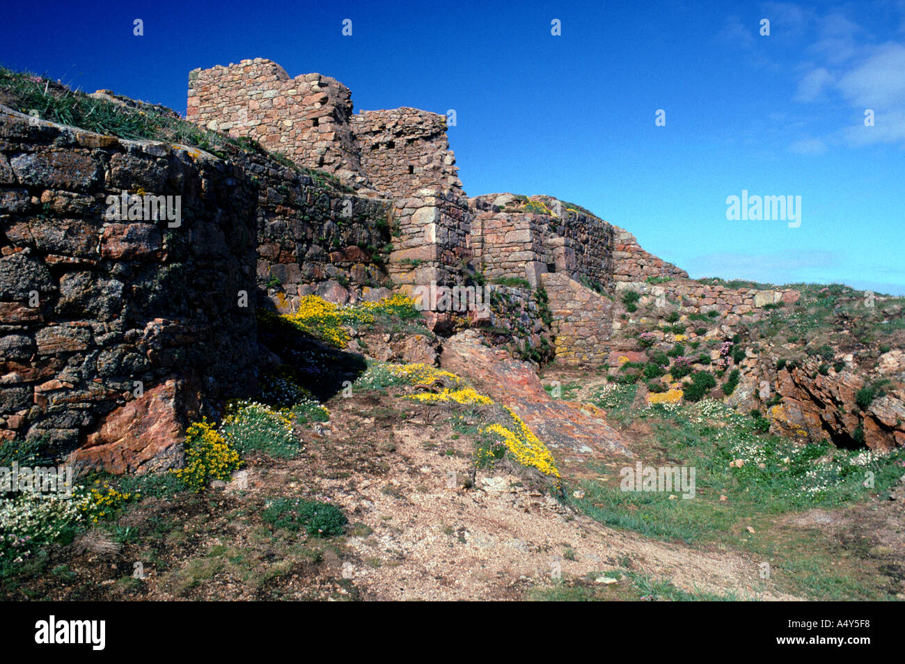 GROSNEZ CASTLE JERSEY CHANNEL ISLANDS UK Stock Photo Alamy