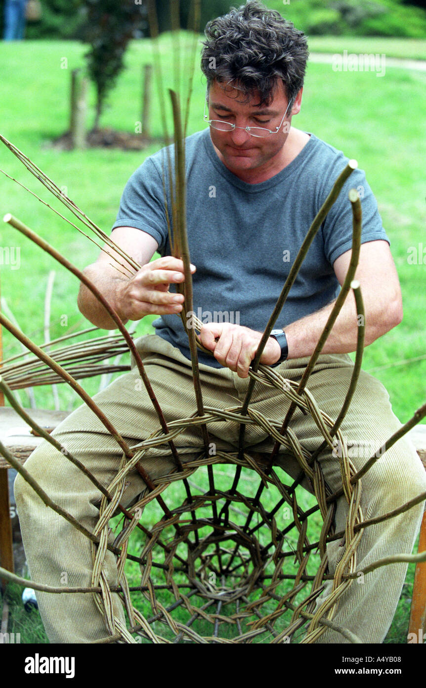 Basket weaving Stock Photo