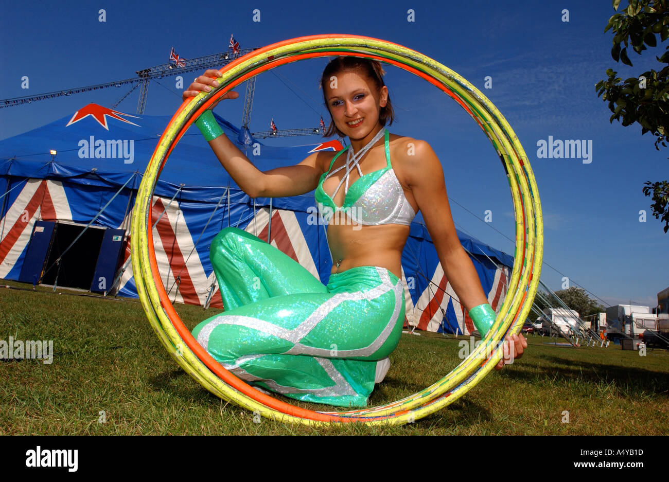 World Hula Hoop champion Yana Rodionova from Moscow Stock Photo - Alamy