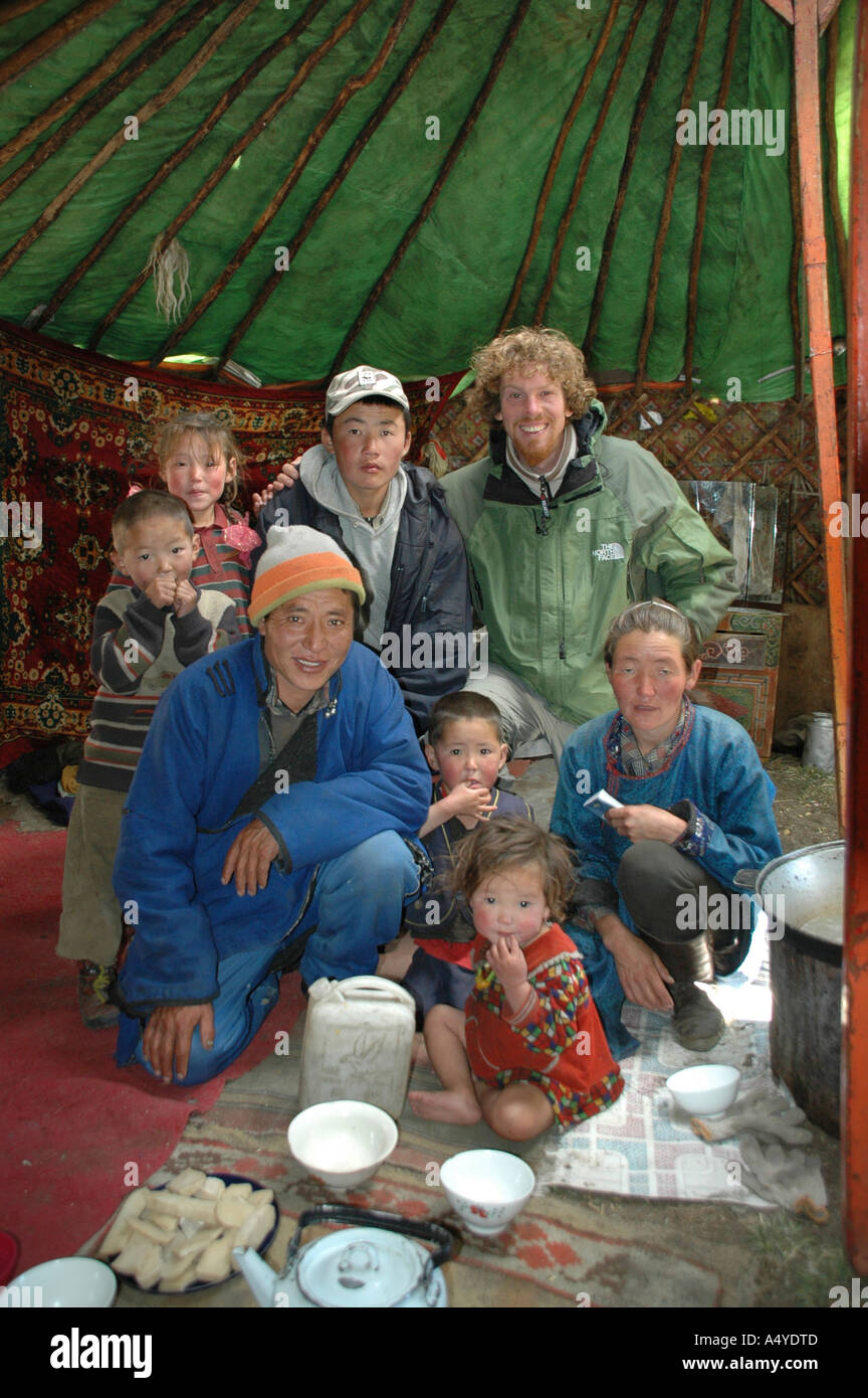 Mongolian family in traditional costume hi-res stock photography and ...