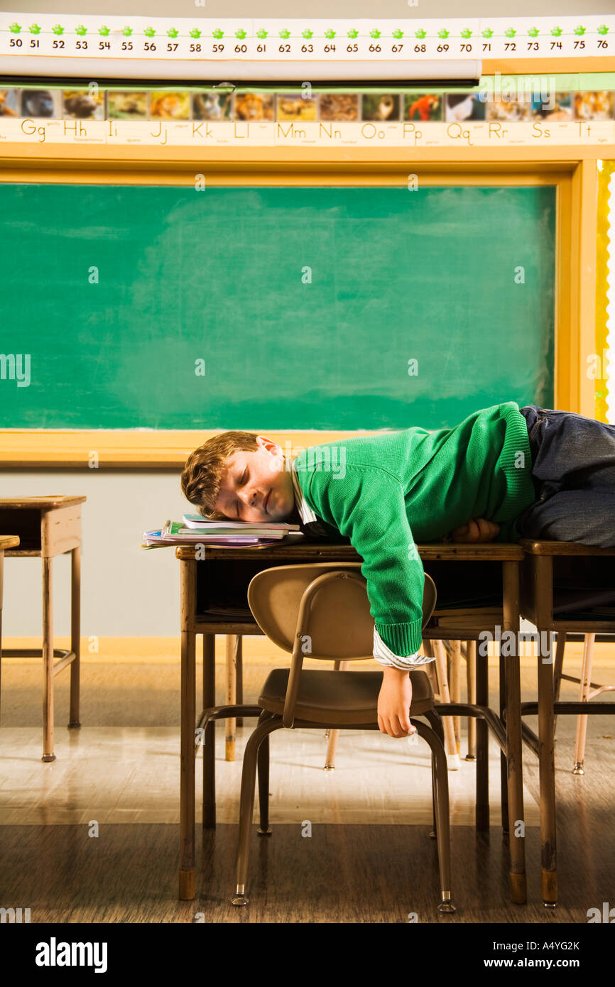 Children asleep desks in school hires stock photography and images Alamy