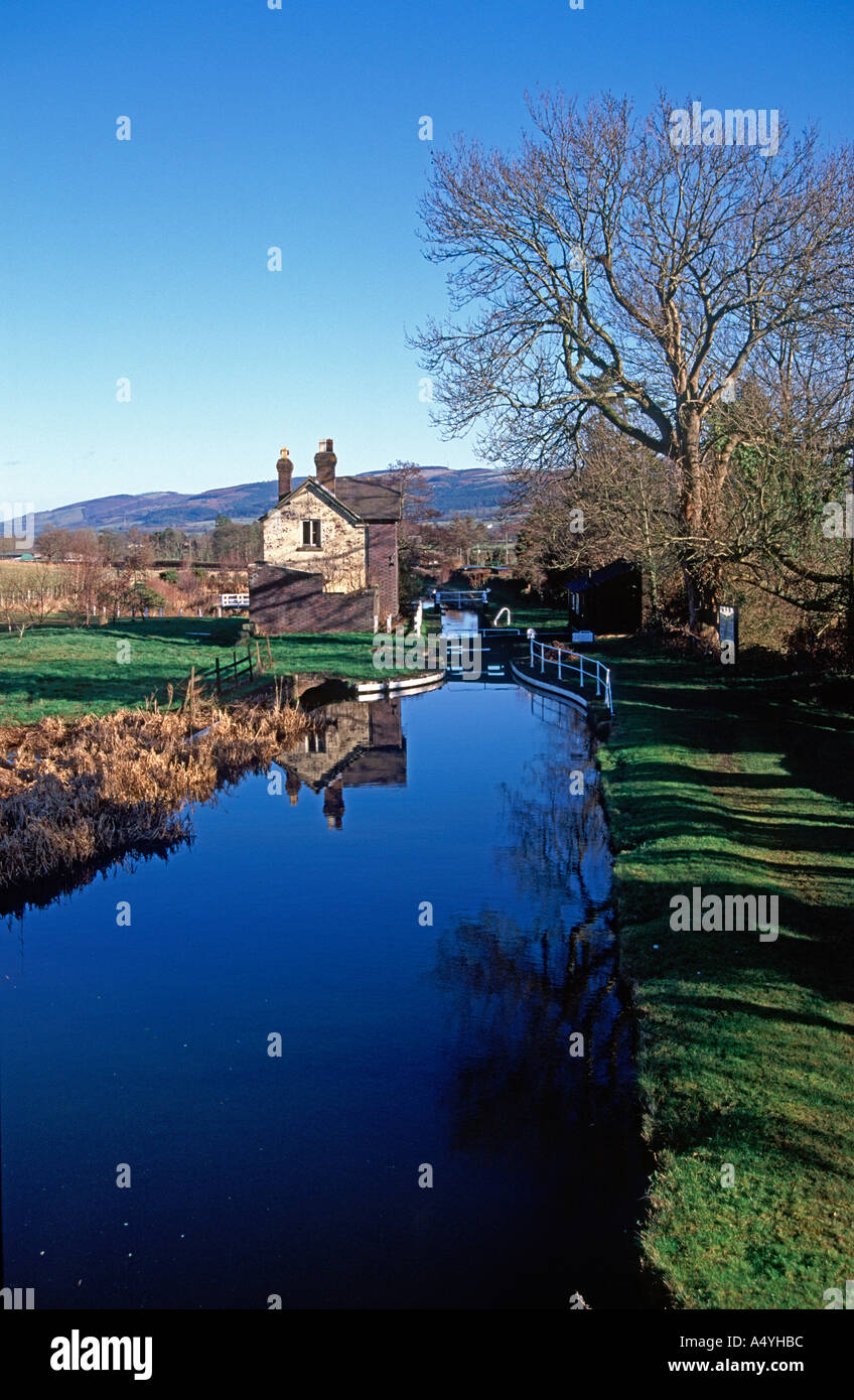 Montgomery Canal outside Welshpool Mid Wales Stock Photo