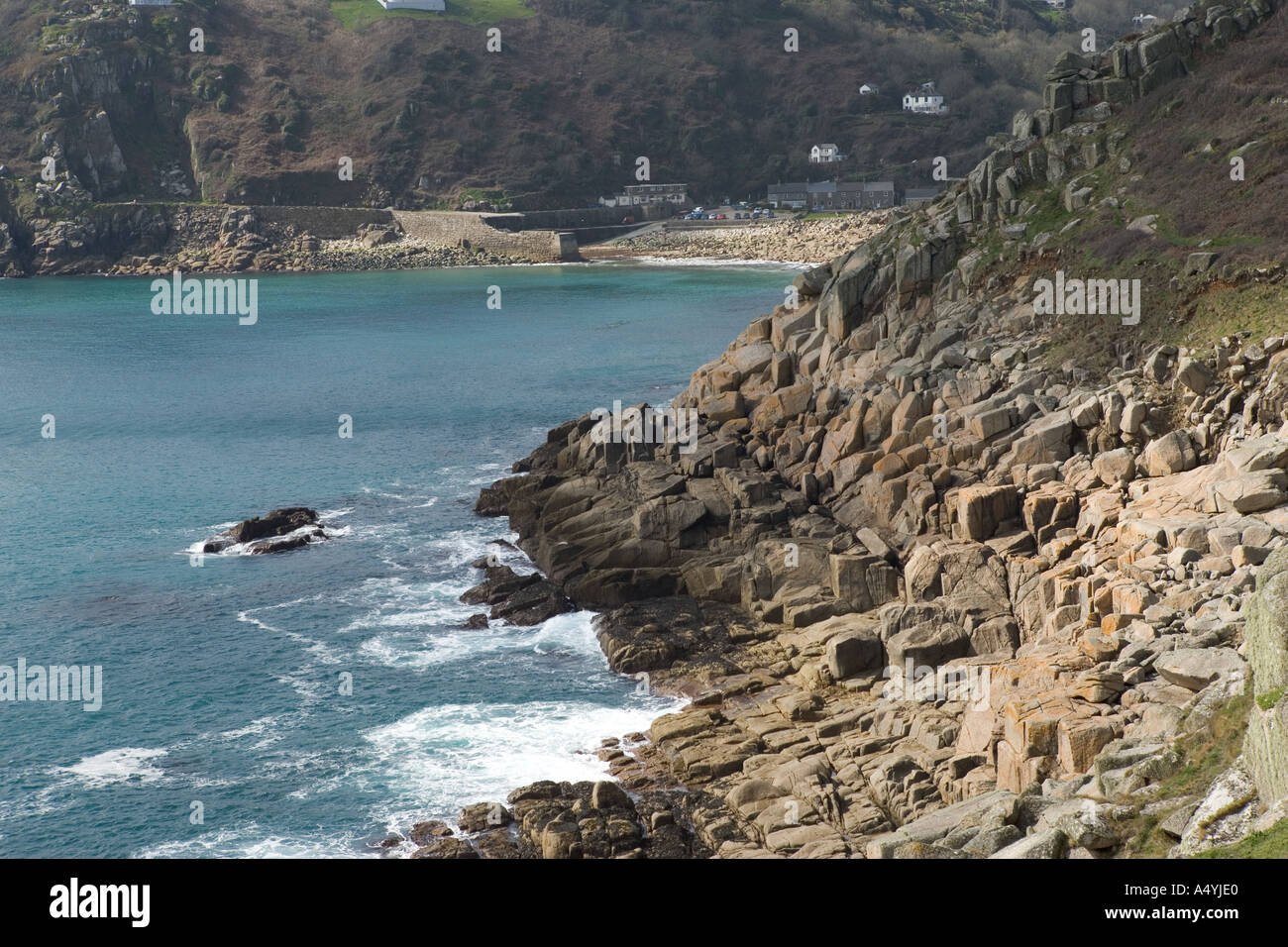 lamorna cove cornwall Stock Photo