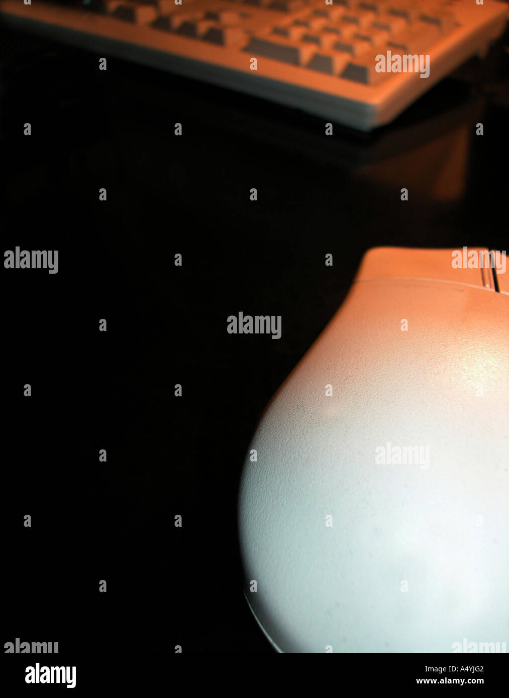 Mouse with keyboard Stock Photo