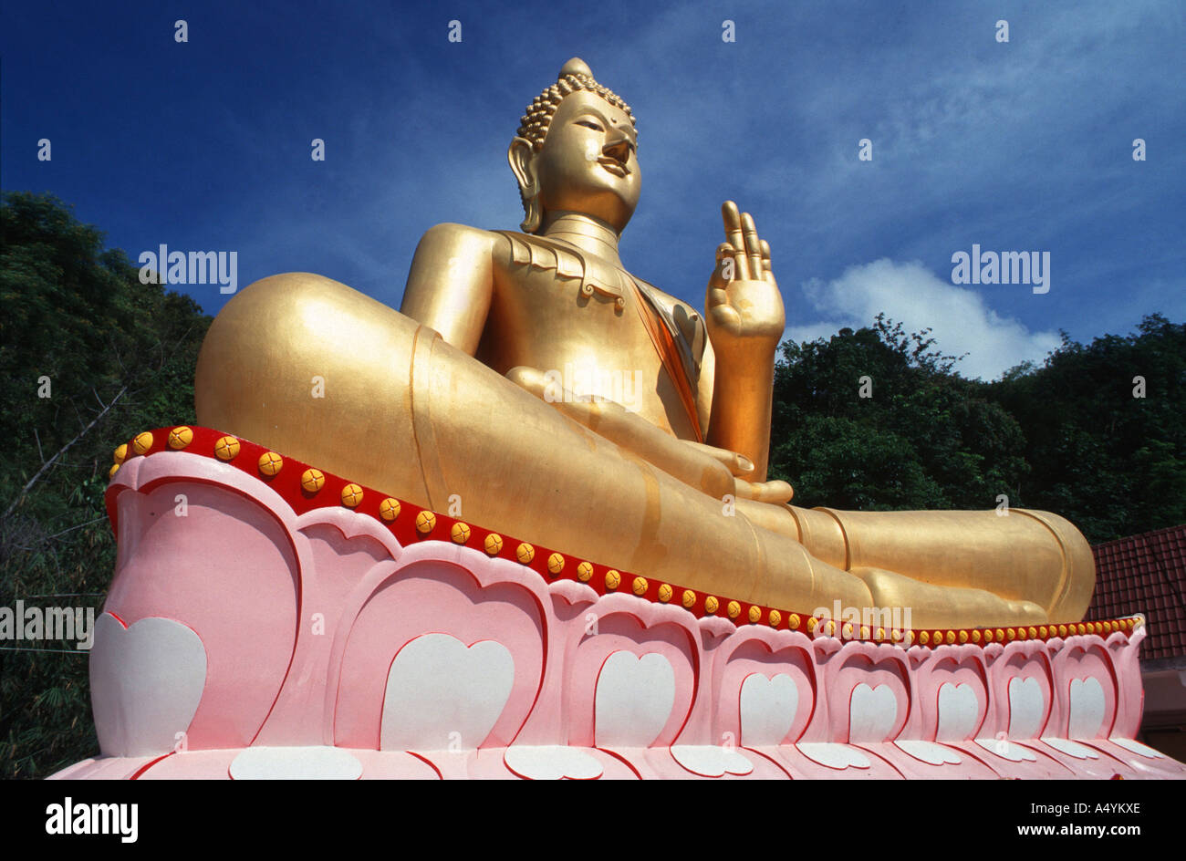 Sitting Buddha gesture Stock Photo