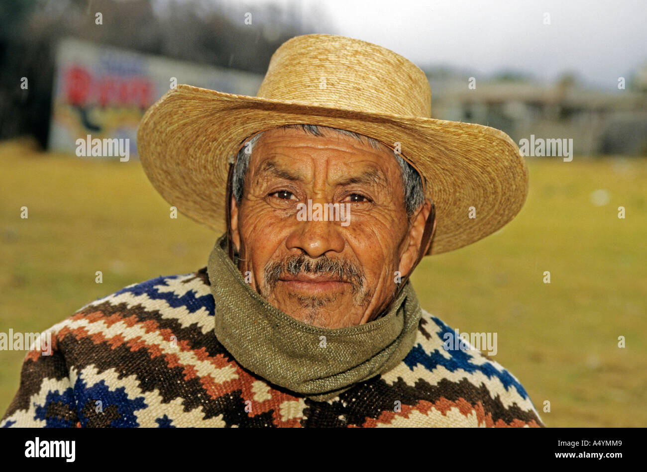 Portrait man wit a straw hat costa rica Stock Photo Alamy