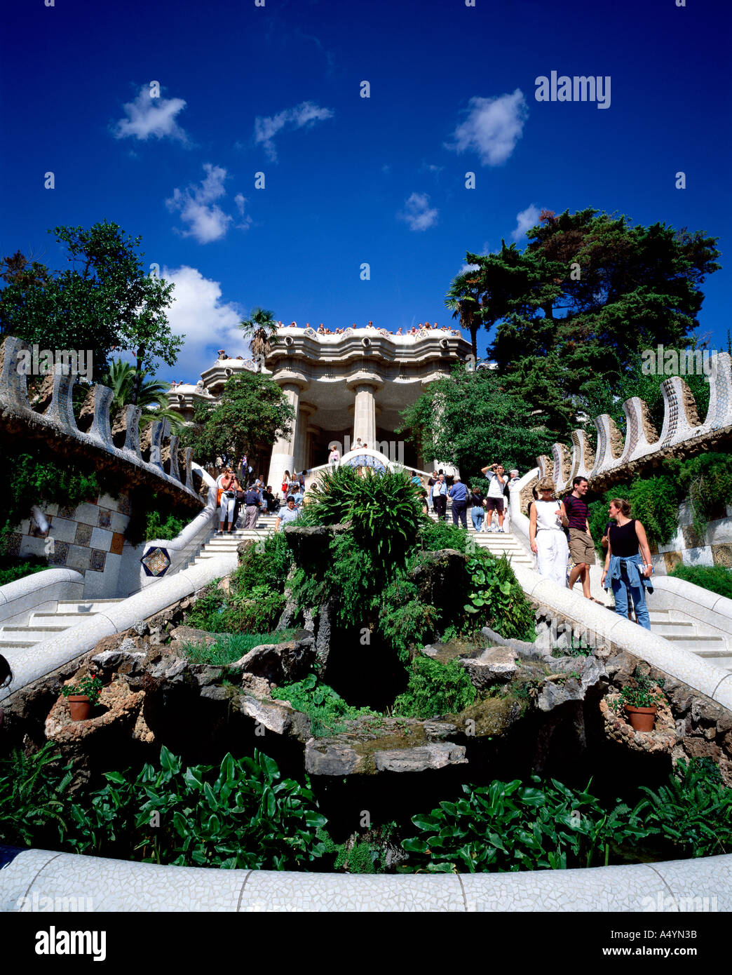 Gaudi s Parc Guell Barcelona Spain Stock Photo