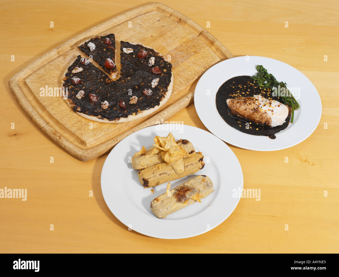 Chocolate Pizza and Deep Fried Mars bars and Chicken in Chocolate and