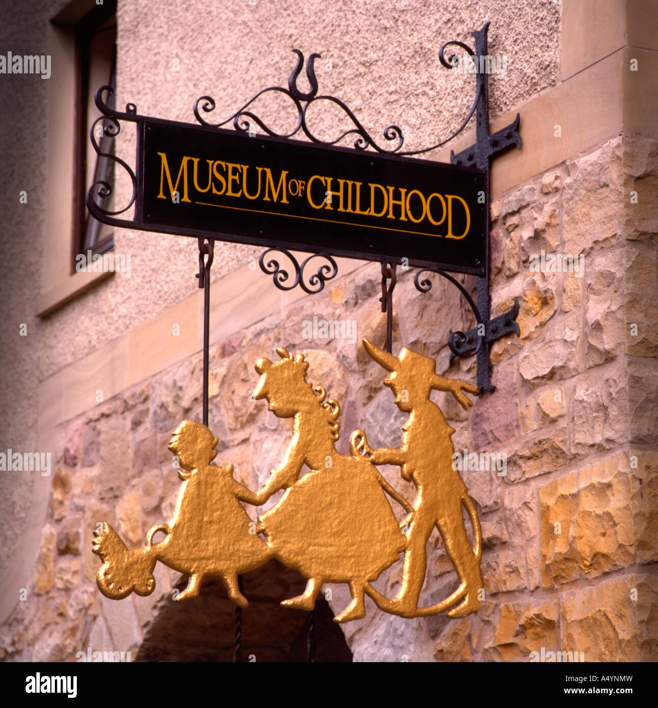 ‘Museum of Childhood’ Sign – Edinburgh Scotland Stock Photo