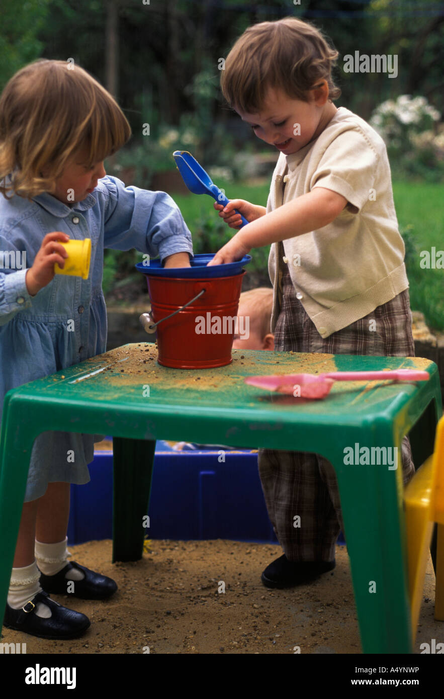 Kids In A Sandpit Stock Photo Image Of Autumn, Boys   79177800