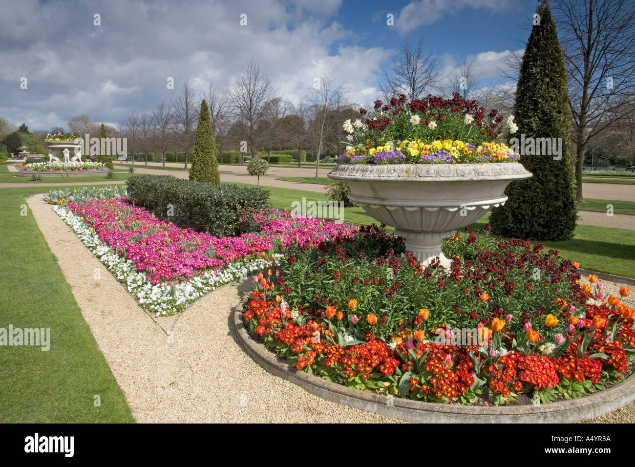 Spring Flowers in Regents Park London UK April Stock Photo Alamy