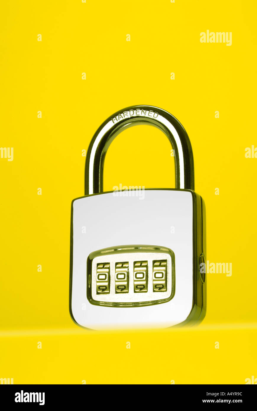 padlock lock Zahlenschloss Vorhängeschloss Stock Photo