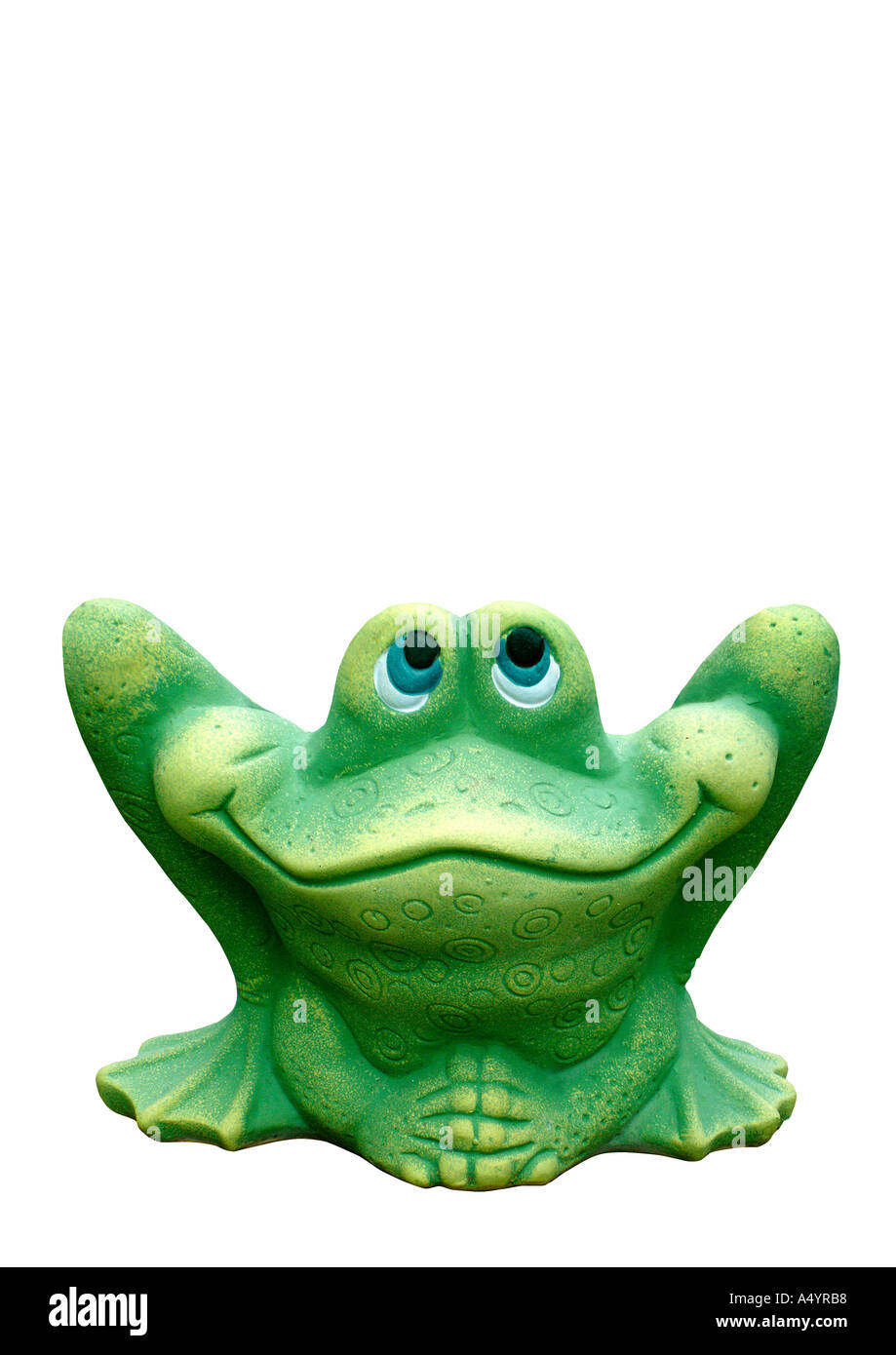 frog clay Tonfigur Frosch für den Garten Stock Photo