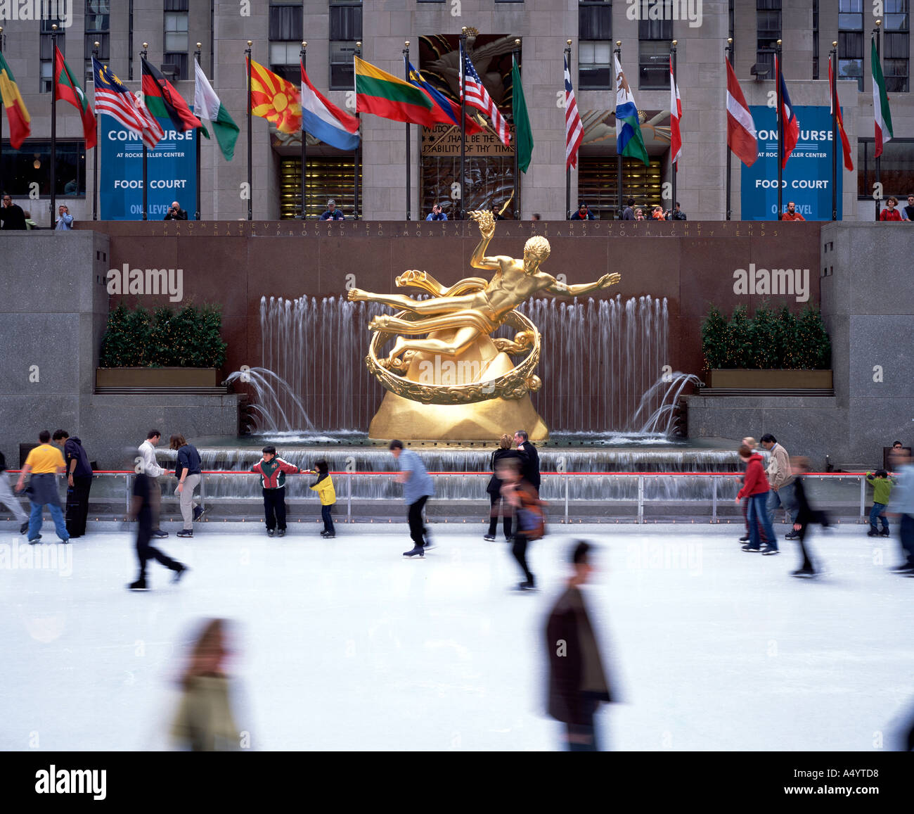 Ice Rink at Manhattan Centre Skating New York Manhattan USA Stock Photo