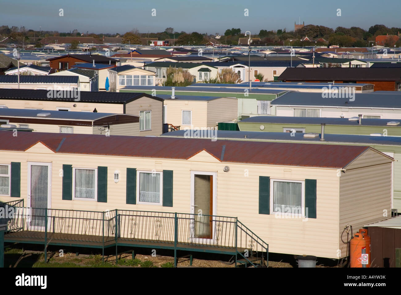 static caravan park sutton on sea lincolnshire Stock Photo - Alamy